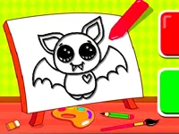 image Easy Kids Coloring Bat