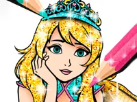 image Princess Coloring Book Glitter