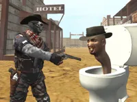 image Cowboy vs Skibidi Toilets