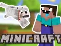 image Minicraft: Steve And Wolf Adventure