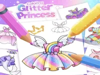 image Princess Coloring Glitter For Girl